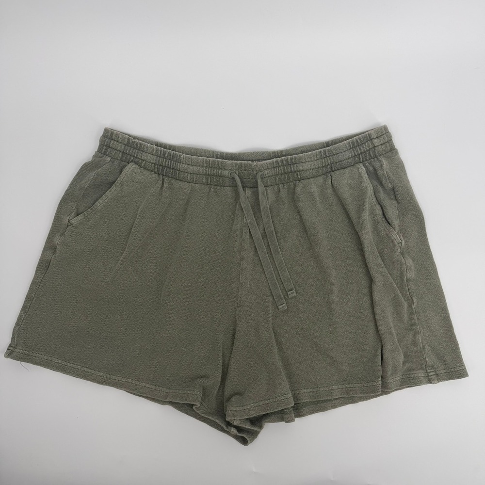 Old Navy Sweat Shorts Womens XL Tall Sage Green Loungewear Comfy Streetwear